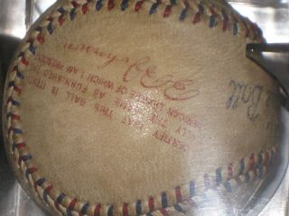 LOU GEHRIG/BABE RUTH Signed Baseball American League Reach Ball READ LISTING 8