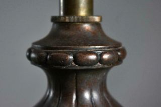 Antique Miller Lamp Company Three Socket Table Lamp Base Floral Details 2