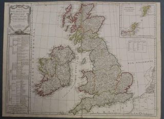 United Kingdom & Ireland 1789 Delamarche Antique Copper Engraved Map