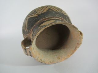 Chinese Neolithic Pottery 2 handle Jar China Dynastic Painted Geometric pottery 6