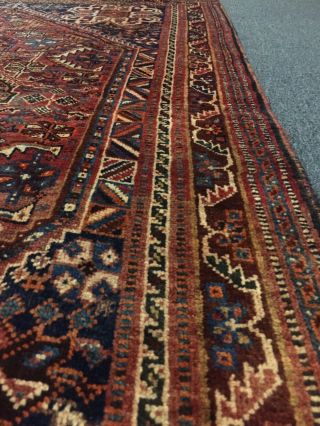 On Great Tribal Semi Antique Hand Knotted Rug Geometric Carpet 5x7 2567 11