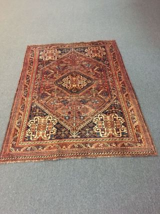 On Great Tribal Semi Antique Hand Knotted Rug Geometric Carpet 5x7 2567 3