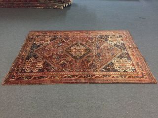 On Great Tribal Semi Antique Hand Knotted Rug Geometric Carpet 5x7 2567 5