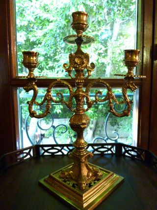 2 (Pair) of LARGE Antique Candelabra W.  T &S William Tonsk,  England 1800 ' s 3