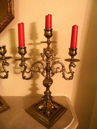 2 (Pair) of LARGE Antique Candelabra W.  T &S William Tonsk,  England 1800 ' s 5