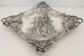 Garden & Vine Ornate Sterling Silver Tray (480.  1g)