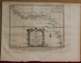Guinea Gold Coast Slave Coast West Africa 1757 Bellin & Van Schley Antique Map