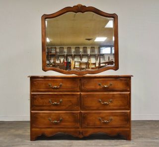 Ethan Allen Country French Dresser & Mirror