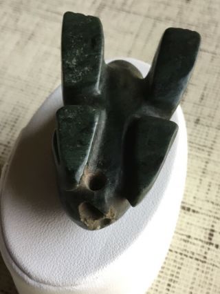 Pre Columbian Ancient Teuchitlan Tradition Jade Frog Amulet circa 300 BCE - 500CE 4
