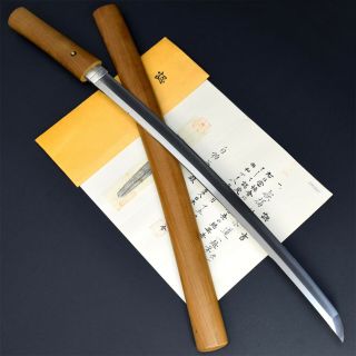 Authentic Japanese Katana Sword Long Wakizashi Munemichi 宗道 W/nbthk Kicho Nr
