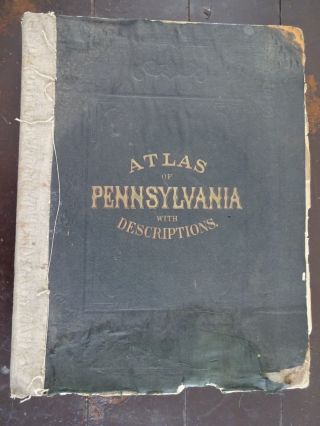 1872 Hand - Colored Map of PA/Counties of Wayne and Pike. 5