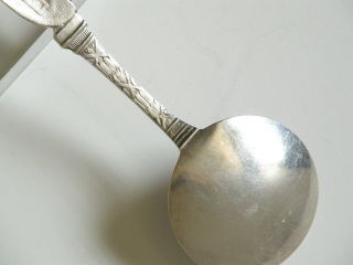 Antique Sterling Silver King Kamehameha Souvenir Spoon Honolulu Hawaii Enameled 7