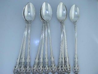 12 Sterling GORHAM Iced Tea Spoons LA SCALA no mono 2