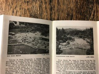 ORIG.  1946 MAP & BROCHURE TO RUSSIAN RIVER PLAY GROUNDS SONOMA COUNTY CALIFORNIA 5