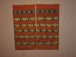 WONDERFUL ANTIQUE INDONESIAN TAPIS SUMATRA WITH ZOÖMORPHIC FIGURES HG 3