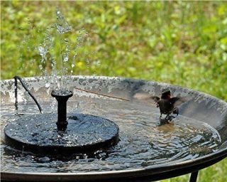 【USED】Solar Fountain,  Solar Powered Bird Bath Fountain Pump 1.  4W Garden 2