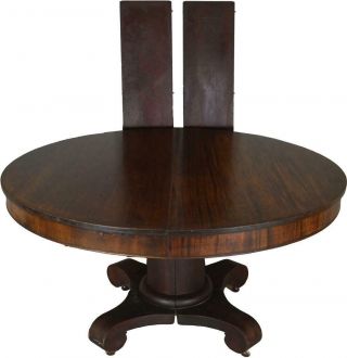 17681 Mahogany 54 Inch Empire Dining Table W/2 Leaves