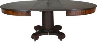 17681 Mahogany 54 Inch Empire Dining Table w/2 Leaves 5