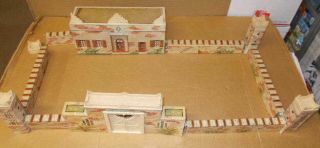 Marx Captain Gallant Foreign Legion Playset Tin Litho Fort,  Walls,  Gate,  Hq,  More