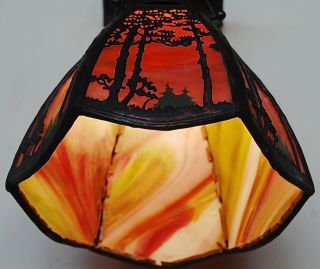 Handel Pine tree sconce 1 of 8 available lamp,  mission arts and crafts 11