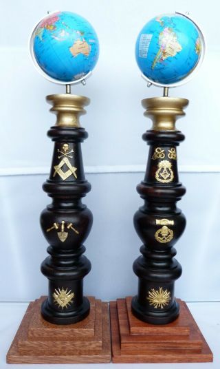 Masonic ?? Antique Style ?? Wooden Column