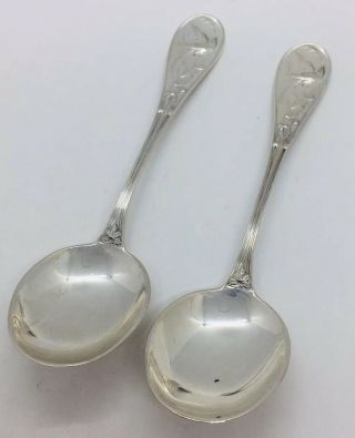Tiffany & Co Vintage Sterling Silver Japanese Audubon Pair Soup Spoons 7”
