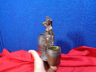 Antique Metal Native American Indian Ashtray Match Holder CIGAR STORE INDIAN 2