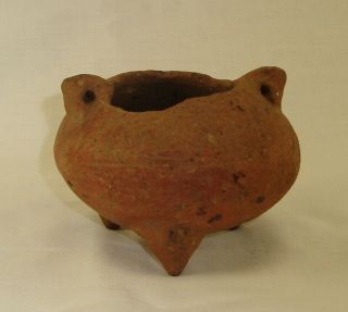 Pre - Columbian Ceramic Bowl With Tripod Base 3 - 1/2 