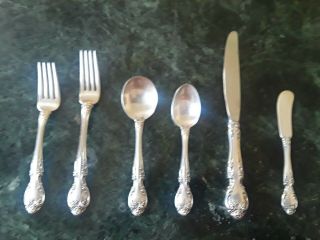 46 - Pc Gorham Melrose Sterling Silver Flatware Set,  Service For 8 No Mono