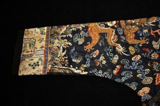 Antique Qing Dynasty Chinese Silk Embroidery Dragon Robe Rank Badge 2