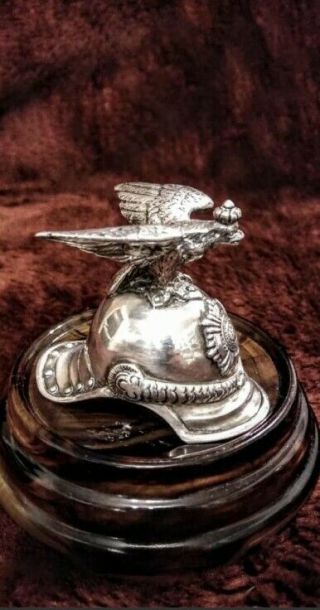 Miniature - Helmet - German Empire Silver And With Punches