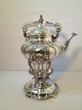 Scarce Gorham Sterling Silver 2pc Tilting Coffee Pot Chantilly Duchess Pattern