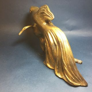 Vintage Heavy Brass Bronze Koi Fish Water Fountain for Pond or Pool 7 lbs 3 oz 5