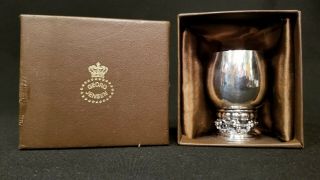 Vintage Georg Jensen Sterling Silver Grape Cup 296b Hand Hammered Denmark