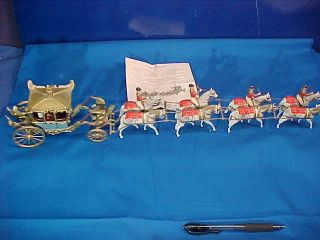 Vintage King George Vi 1937 Coronation Toy State Coach Of England By W.  Britain