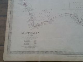 Antique Map of Australia in 1839 with Population census & Colony of SA pub 1840 4