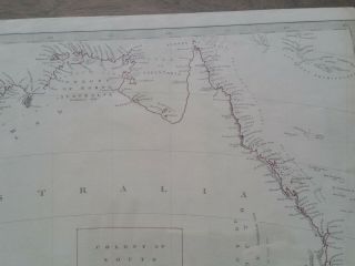 Antique Map of Australia in 1839 with Population census & Colony of SA pub 1840 5