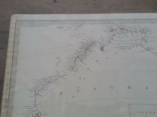 Antique Map of Australia in 1839 with Population census & Colony of SA pub 1840 6