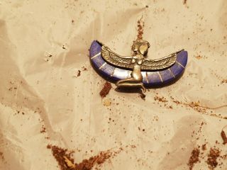 Rare Antique Ancient Egyptian Silver Hanger Goddess Isis Health Cure 1680 - 1570BC 12