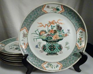 Chinese 8 Famille Verte Porcelain Plates - 56901