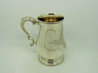 Antique Victorian Silver Pint Mug / Tankard Exeter 1872 – Josiah Williams 306g