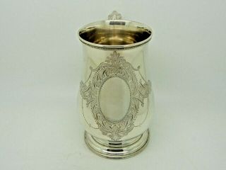 Antique Victorian Silver Pint mug / Tankard Exeter 1872 – Josiah Williams 306g 2