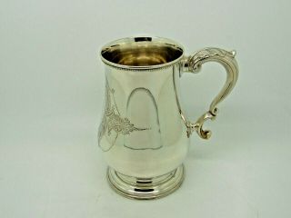 Antique Victorian Silver Pint mug / Tankard Exeter 1872 – Josiah Williams 306g 4