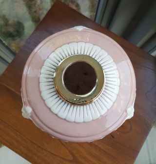 French Sevres Pate Sur Pate Limoges Oil Lamp Pink White 39mm Screw Collar China 9