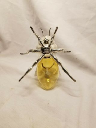 Mappin & Webb Bee Honey Jar AMBER with Spoon 10