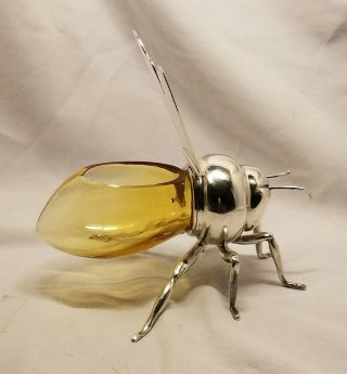 Mappin & Webb Bee Honey Jar AMBER with Spoon 2