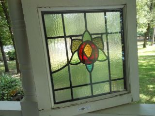 Jw - 40 - Pm Lovely Leaded Stained Glass Window W/double Protective Glass F/england