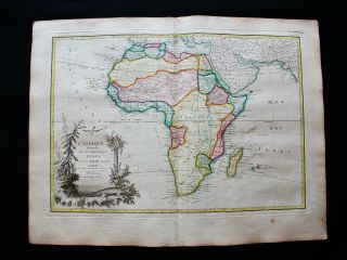 1778 Zannoni - Rare Map: Africa,  Madagascar,  Algeria,  Mali,  Togo,  Senegal,  Egypt