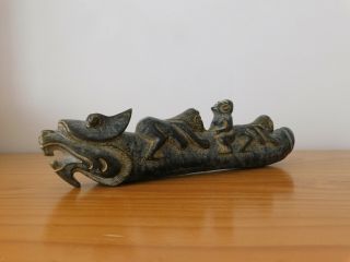 Large pair Antique Chinese in Hongshan Style Jade Dragon Penis Phallic Figure 6