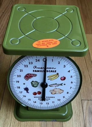 Vintage Green American Family 25 Lb Scale
